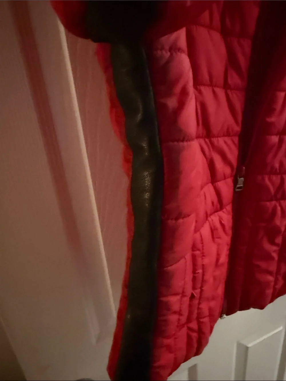 Red Quilted Puffer Jacket